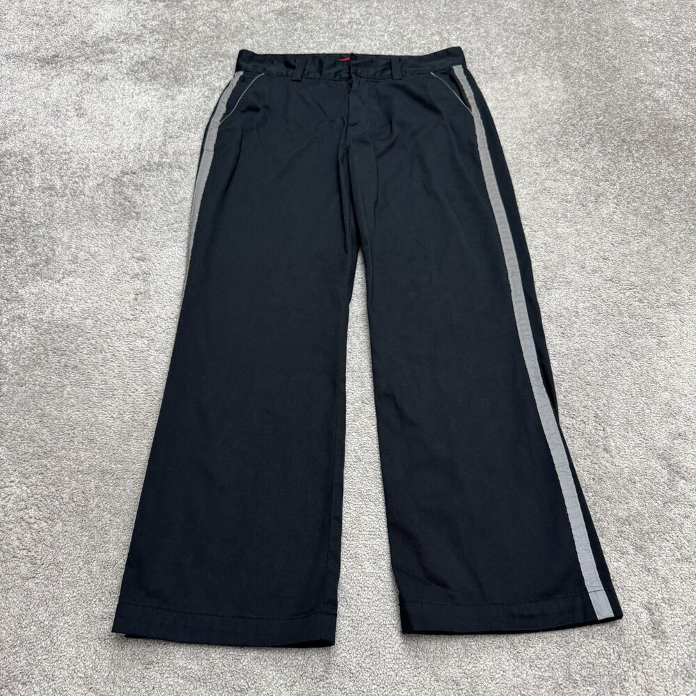 Tesla Employee Uniform Work Pants Womens 12x30 Black Gray Side Striped TSLA8419R